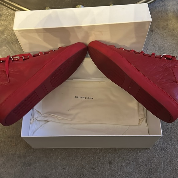 Balenciaga red designer sneakers 100 % authentic - Picture 7 of 8